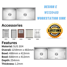 将图片加载到图库查看器,LEVANZO Workstation Sink