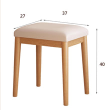 Muatkan imej ke dalam penonton Galeri, Oliwia Solid Wood Japanese Modern Dressing Table Set 0.8m to 1m