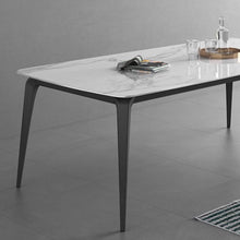 Muatkan imej ke dalam penonton Galeri, Torres Sintered Stone Slate Designer Slim Leg Dining Table 1.4m to 1.8m