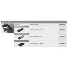 将图片加载到图库查看器,HETTICH OrgaTray 270, Beech, Abthracite Lacquered (Small)