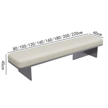 Load image into Gallery viewer, Pedro Leather Designer Bench Stainless Steel Leg