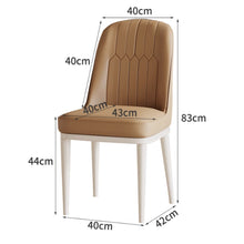 Muatkan imej ke dalam penonton Galeri, Levine Cushion PU Leather Cream Leg Dining Chair