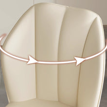 Muatkan imej ke dalam penonton Galeri, Kyan Designer Backrest Cream Leg Dining Chair
