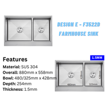 将图片加载到图库查看器,LEVANZO Farmhouse Sink