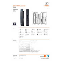 Muatkan imej ke dalam penonton Galeri, SKISET Smart Digital Lock DS-8