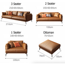 将图片加载到图库查看器,Giordano Western PU Leather Italian Design Sofa