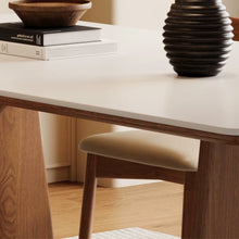 将图片加载到图库查看器,Darcey Sintered Stone Top With Solid Wood Base Dining Table