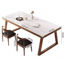 将图片加载到图库查看器,Carver Solid Wood Frame Slate Top Dining Table 1.2m to 1.8m