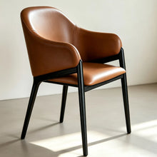 将图片加载到图库查看器,Hebert PU Leather Backrest Slope Dining Chair