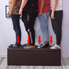 将图片加载到图库查看器,Catrin PU Leather Storage Bench Shoe Seat