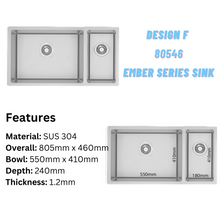 将图片加载到图库查看器,LEVANZO Ember Series Double Signature Sink