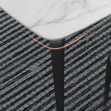 Muatkan imej ke dalam penonton Galeri, Torres Sintered Stone Slate Designer Slim Leg Dining Table 1.4m to 1.8m