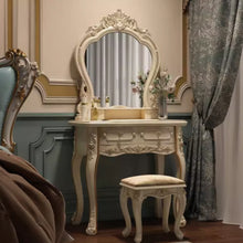Muatkan imej ke dalam penonton Galeri, Morris European Crown Mirror Dressing Table Set 0.5m to 1.1m