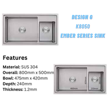 将图片加载到图库查看器,LEVANZO Ember Series Double Signature Sink