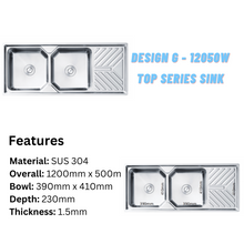 将图片加载到图库查看器,LEVANZO Double & Triple Top Series Sink