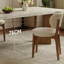 Load image into Gallery viewer, Alvarado Overhanging Sintered Stone Top With Wood Design Base Dining Table
