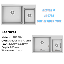 Load image into Gallery viewer, LEVANZO Low Divider Double Signature Sink