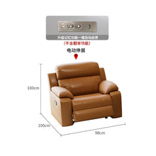 Muatkan imej ke dalam penonton Galeri, Robles Elerctric Manual Recliner With Cup Holder Function Leather Sofa