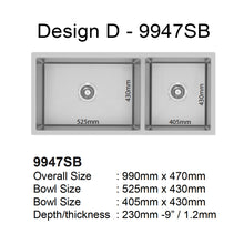 Load image into Gallery viewer, LEVANZO Low Divider Double Signature Sink