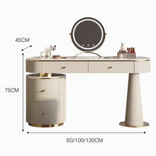 Muatkan imej ke dalam penonton Galeri, Peggy Luxury Designer Dressing Table Set With Side Cabinet 0.9m to 1.3m