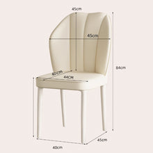 Muatkan imej ke dalam penonton Galeri, Kyan Designer Backrest Cream Leg Dining Chair