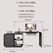 Muatkan imej ke dalam penonton Galeri, Cohen Multifunctional Study Work Gaming Desk Black White