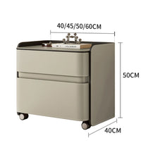 Load image into Gallery viewer, Hilario Soft Padding Leather Bedside Table With Wheels
