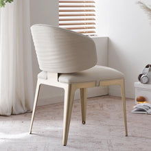 Muatkan imej ke dalam penonton Galeri, Woodard Designer Light Wave Italian Microfiber Leather Dining Chair