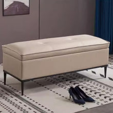 Muatkan imej ke dalam penonton Galeri, Stone Wash Free PU Leather Storage Bench