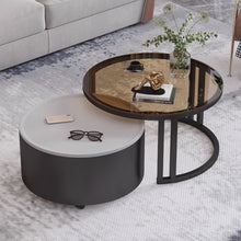 Muatkan imej ke dalam penonton Galeri, Francesca Storage Glass Coffee Table