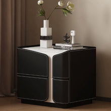将图片加载到图库查看器,Karyn Italian Design PU Leather Beside Table