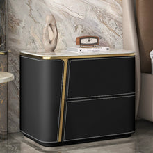 将图片加载到图库查看器,Barrera Light Luxury Sintered Stone Top Bedside Table