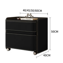 Load image into Gallery viewer, Hilario Soft Padding Leather Bedside Table With Wheels