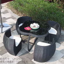 Muatkan imej ke dalam penonton Galeri, Camacho Rattan Villa Compact 4 Seater Balcony Outdoor Furniture