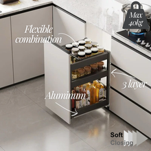 Muatkan imej ke dalam penonton Galeri, MIRAI Function Storage Drawer Aluminium Basket (Attach With Door)