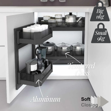 将图片加载到图库查看器,MIRAI Magic Corner Storage Aluminium Basket (Attach With Door)