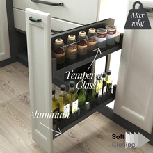 Muatkan imej ke dalam penonton Galeri, MIRAI 2 Tier Side Mounted Aluminium Basket (Attach With Door)