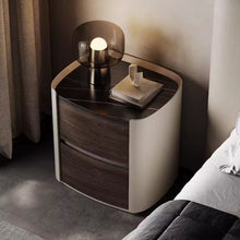Muatkan imej ke dalam penonton Galeri, Kyan Slate Top 2 Drawers PU Bedside Table