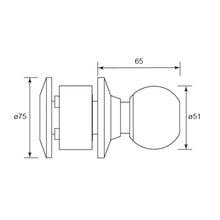 Muatkan imej ke dalam penonton Galeri, EX-LOC Communicating Cylindrical Knobset CY352