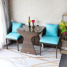 Muatkan imej ke dalam penonton Galeri, Lillian Glass Top Compact Balcony Outdoor Furniture