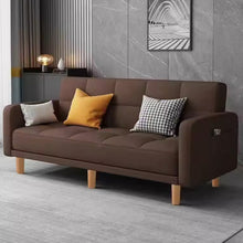 将图片加载到图库查看器,Filipo Checkecked Fabric Sofa With Side Pocket With Pillow