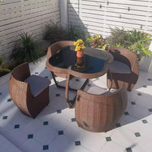 Muatkan imej ke dalam penonton Galeri, Camacho Rattan Villa Compact 4 Seater Balcony Outdoor Furniture