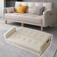 将图片加载到图库查看器,Filipo Checkecked Fabric Sofa With Side Pocket With Pillow