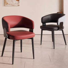 Muatkan imej ke dalam penonton Galeri, Foley Mid Back Rest Arm PU Dining Chair