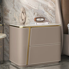 将图片加载到图库查看器,Barrera Light Luxury Sintered Stone Top Bedside Table