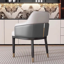 Muatkan imej ke dalam penonton Galeri, Robert Gold Line PU Leather Dining Chair
