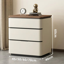 Load image into Gallery viewer, Wolfe 3 Tier Storage Wooden Top Bedside Table