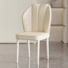 Muatkan imej ke dalam penonton Galeri, Kyan Designer Backrest Cream Leg Dining Chair