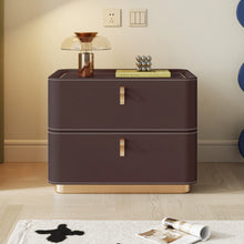 Load image into Gallery viewer, Nolan Saddle Leather Modern Wood Nightstand
