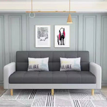 将图片加载到图库查看器,Filipo Checkecked Fabric Sofa With Side Pocket With Pillow